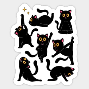 Cat Yoga Sticker